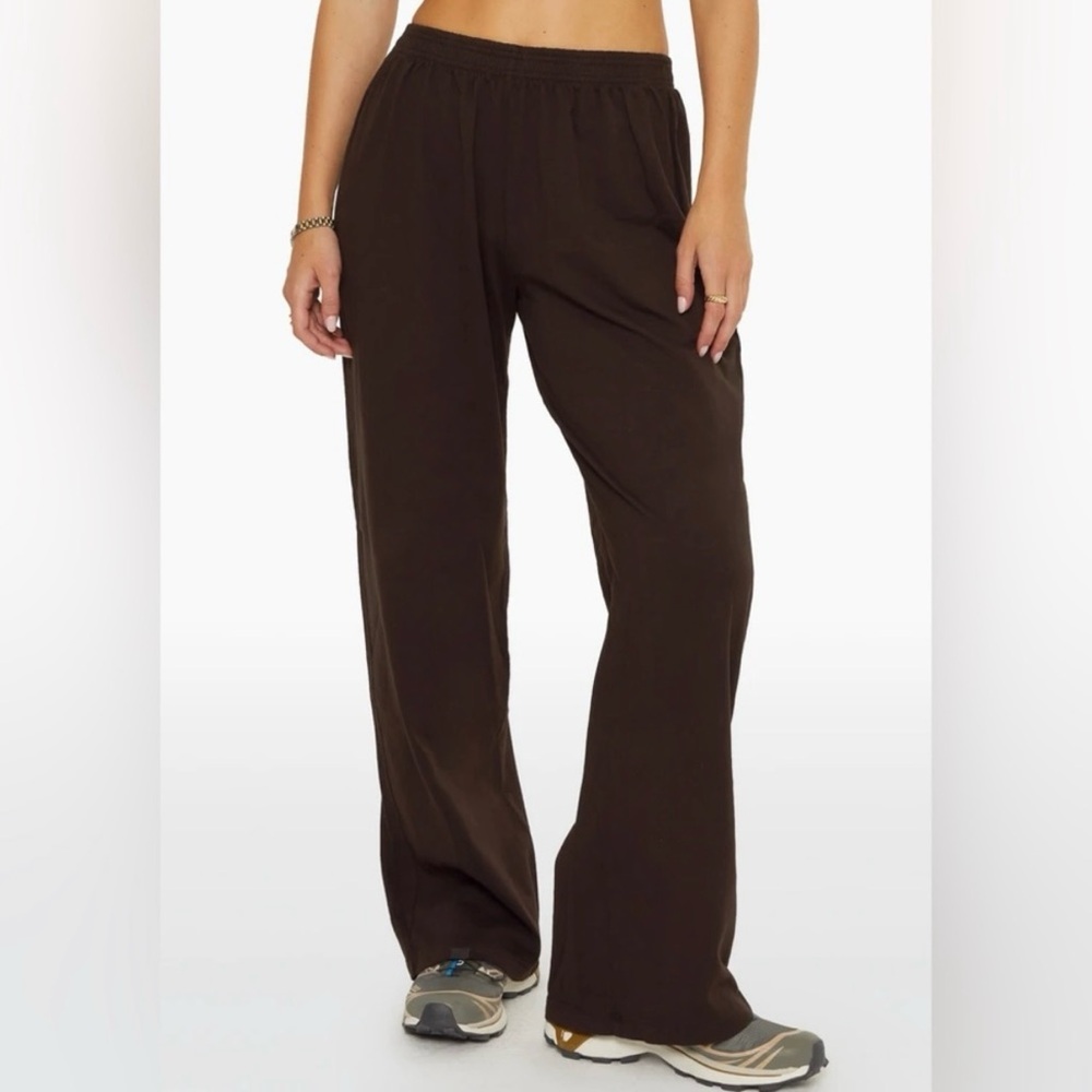 NEW SET Active Heavy Cotton Easy Pants in Espresso Brown Size Small S